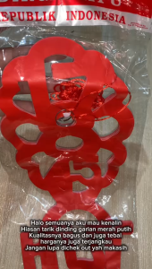 Yu YI Kualitas PREMIUM Hiasan tarik dinding dekorasi garland merah putih HUT RI hiasan 17 agustus 17an