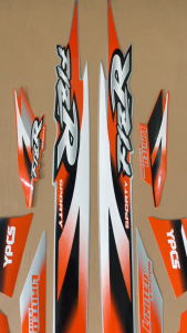 Striping Stiker Polet lis body motor fizr fiz r f1 zr sporty dual tone limited edition 1999 oren silver putih variasi berkualitas termurah