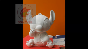 Tượng thạch cao tô màu STITCH M7 cao 18cm (Không kèm màu) tô tượng đồ chơi cho trẻ
