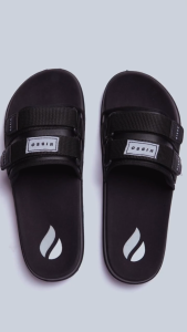 Hibro Compact - Sandal Slide Double Strap Casual Slop Pria Wanita - Full Black