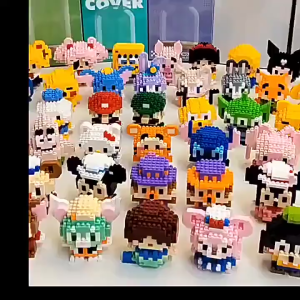 3D Puzzle Toy Brick Gift Kartun DIY Mainan Balok Susun Edukatif Untuk Anak Seperti Lego