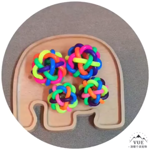 Đồ chơi cho Chó gặm sạch răng quả bóng bảy sắc có chuông (Mẫu mới) - Love pets shop