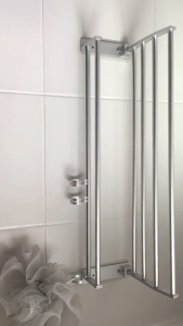 60cm Aluminium Foldable Towel Rack Bar Rail Hanger Wall Mounted Shelves Shelf Holder Rack Basket Organiser Hooks Hanger Kitchen Bathroom Toilet