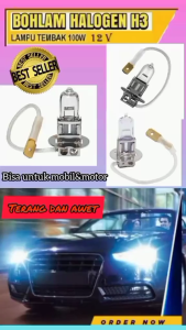bohlam lampu kabut Tembak Halogen sorot foglam h3 100W 12V motor mobil