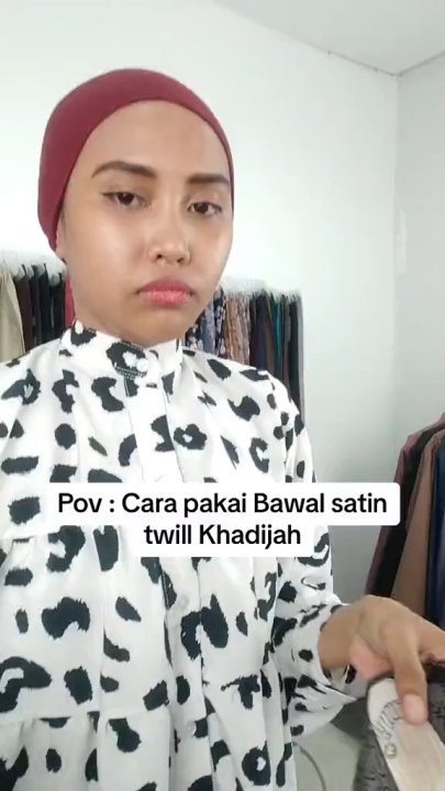 Tudung Bawal Twill Satin Murah Bercorak Viral/ Tudung Elegent