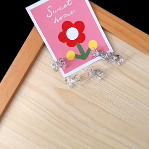 Kẹp tóc mái NƠ TRONG SUỐT đơn giản xinh xắn dễ thương cho nữ K171