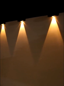 Vimite năng lượng mặt trời đôi ánh sáng bước ngoài trời IP65 không thấm nước dẫn hàng rào ánh sáng trang trí vườn hàng rào ánh sáng điều khiển cảm ứng tường ánh sáng ban đêm ánh sáng trắng ấm ánh sáng bước ánh sáng