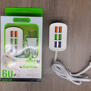 5V Output Quick Charger Smart 6usb 3.1A Fast Charger Mobile Phone Multi Port Charger Portable Travel Charging Strip