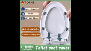 T-ORAS Toilet Seat Cover Standard Size Type High Quality Bathroom Seat V/O TypeStandard Design White Toilet Seat Cover