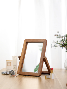 Teak Table Makeup Mirror Rectangular Wall Mounted Mirror Living Room Bedroom Mirror Gift Dressing Table Mirror
