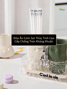 [Set 5 Đôi] Đũa Sợi Thủy Tinh Phong Cách Nhật Bản HADU Đũa Ăn Cơm Hợp Kim Cao Cấp Chống Mốc Kháng Khuẩn Chống Trơn Trượt Chịu Nhiệt