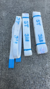 สายพานยกของ 2/3/5ตัน (ยาว3-6เมตร) สายยกของ โพลีเอสเตอร์ สลิงอ่อน ชนิดแบน มีห่วงหัว-ท้าย สายยกแบน สลิงผ้าใบ