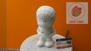 Tượng thạch cao Siêu Anh Hùng 22cm siêu nhân người nhện M26 Spider Man (Không kèm màu) Bé Tô Màu Tô Tượng