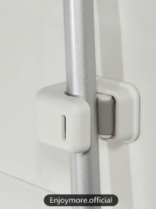 Enjoymore ที่แขวนไม้กวาด คลิปล็อคไม้ถูพื้น ที่เก็บไม้กวาด ไม่ต้องเจาะ ติดง่าย