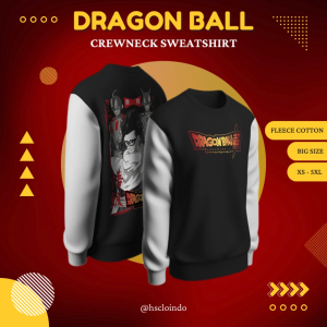 Sweater HSCLO Anime Manga Dragon Ball Z Crewneck Sweatshirt Bahan Fleece Ukuran Jumbo Big Size XS S M L XL XXL 3XL 4XL 5XL