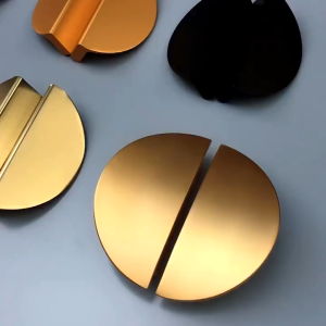 Handle Laci Minimalis Tarikan Laci Aluminium Emas Hitam Tarikan Lemari Handle Setengah