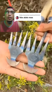 pencabut rumput liar dihalaman gigi 4 panjang 38cm / weeding garu harrow penyiangan rumput dan gulma