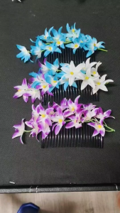 หวีติดดอกไม้ หวีสับติดดอกไม้้ประดิษฐ์ ดอกไม้ประดิษฐ์ ดอกไม้ปลอม เครื่องประดับ เครื่องประดับผู้หญิง ดอกไม้ติดหวี ดอกไม่สำหรับนางรำ