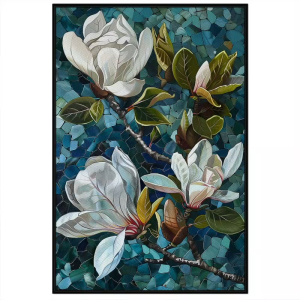 Tranh hoa mộc lan tranh treo tường dán tường làm quà tặng ý nghĩa trang trí phòng khách.CGI-700