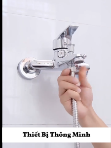 Củ Sen Nóng Lạnh Cao Cấp Tặng Kèm 2 Chân Chữ Z - Gật Gù Nóng Lạnh Nhà Tắm Hợp Kim Đồng Mạ Crom