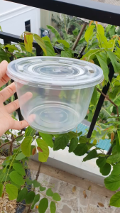 SET 50 Bát Tô nhựa Đáy Bầu 1.000ml Kèm nắp - Đựng bún phở cháo đồ ăn các loại