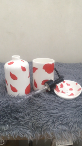 BỘ ĐỒ DÙNG PHÒNG TẮM 450 ML- GỐM SỨ CƯỜNG PHÁT - HÀNG VIỆT NAM CHẤT LƯỢNG CAO