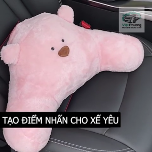 Gối Đầu Dựa Cổ Ô Tô Xe Hơi THÚ BÔNG Cao Cấp Siêu Mềm Dễ Thương Chống Đau Mỏi Lưng và Cổ