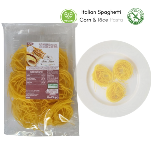 Spaghetti Italian Pasta made of Corn and Rice Gluten Free Vegan 250 Grams