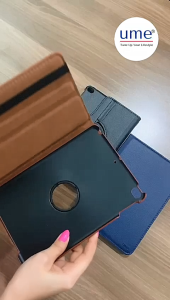 Case Sarung Ume Samsung Tab A7 Lite (T225) / Tab A 8 2019 (T295) Casing Flip Cover Buku Rotary Leather Standing