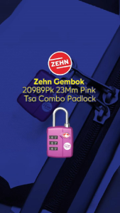 Zehn Gembok 20989Pk 23Mm Pink Tsa Combo Padlock