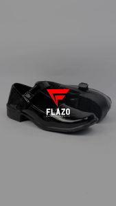 FLAZO Sepatu Fantofel Wanita Glosiy Sepatu Sekolah Paskibra Hak 3 cm Kerja Kantor