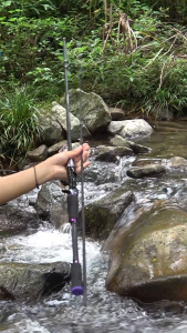 Sougayilang Tongket Pancing 1.8 Meter Cor Berputar Joran Serat Karbon Tinggi Badan Joran Pancing Portabel 2 Bagian Joran Umpan Ikan Mas