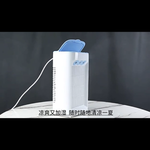 Portable Air Cooler with Water Tank Multifunction Mini Fan Powerful Wind Air Conditioners USB Rechargeable Electric Water Spray Mist Fan Adjustable Wind Speed Air Conditioner Humidifier Fan