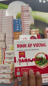 Định Áp Vương - Hỗ trợ hạ ổn định huyết áp giảm lipid máu hộp 90 viên 180 viên