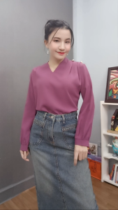 Áo kiểu nữ Linh trà Đi Làm Đi Tiệc Áo Linh Trà sale áo phom rộng áo size lớn áo big size áo kiểu ngoại cỡ