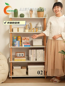 DTG ชั้นวางหนังสือ ทำจากไม้ มีรั้วกั้น สามารถรับน้ำหนักได้ ติดตั้งง่าย bookshelf ชั้นวางของใส่ของ