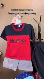 Paket 100 Ribu Dapat 5 Setelan Pakaian Anak 5 Kaos dan 5 Celana Pendek Cinos Usia 2 - 12 Tahun