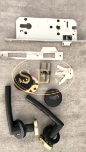 Handle Pintu Set SES ECO SE 01 BM + Body Kunci SES ECO E2030 - 40mm SS