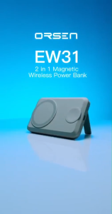 Orsen by Eloop  EW31 แบตสำรองชาร์จไร้สาย 10000mAh 5V/1A Wireless Power Bank ของแท้ 100%