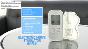 Omron HV-F021 TENS Electronic Nerve Stimulator Massager Pain Therapy with TENS Pads