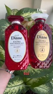 Combo dầu gội xả làm phồng tóc dành cho tóc mỏng thưa tóc xẹp Moist Diane Extra Volume & Scalp 450ml*2