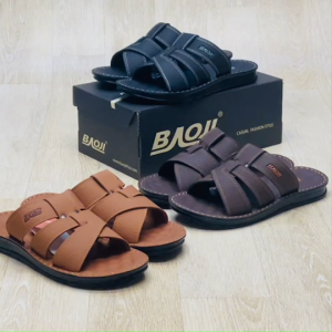 [🥇ของแท้100%🚚ส่งเร็ว🔢เบอร์39-44] BAOJI รองเท้าแตะหนังชาย รองเท้าสวมหนังชาย ลำลองหนังชาย รุ่น PM104 หนังนุ่ม เบา สบายเท้า