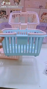 HTF Cute Little Storage Basket Desket Desktop Cosmetics Stationery Storage Box