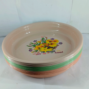 Nampan Saji Plastik Glosy Tebal Ukuran 30 cm Warna Pastel / Baki / Tampah