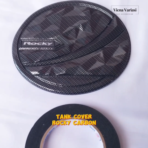 Tank Cover Rocky Tutup Tangki Bensin Mobil Daihatsu Rocky 2021 - 2023 Glossy Carbon