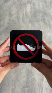 ป้ายกรุณาถอดรองเท้า ป้ายสัญลักษณ์ถอดรองเท้า สวยมีมิติ ป้ายติดหน้าห้อง สไตล์โมเดิร์นมินิมอลDesignfac