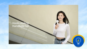 [SG Ready Stock Yeoka Lights and Bath] Portable Handheld Compact Cooling Fan with Cold Plate for Generating Cold Air and LED display. Lightweight and Powerful Wind.