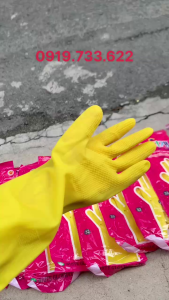 [Combo 10 đôi] Găng tay cao su Đông Cầu Vồng Vàng 32cm