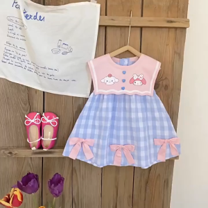 LOBER เดรสลายสก๊อตสาว ชุดเดรสเมโลดี้ ชุดเดรสเด็กหญิง กระโปรงเด็กผู้หญิง ชุดเด็กผู้หญิง เดรสเด็กหญิง