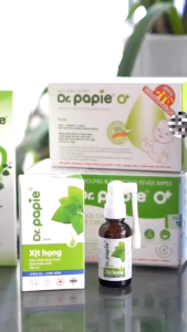 Tinh dầu húng chanh Dr.papie xịt họng cho bé hỗ trợ giảm ho rát họng tăng sức đề kháng Happy Store